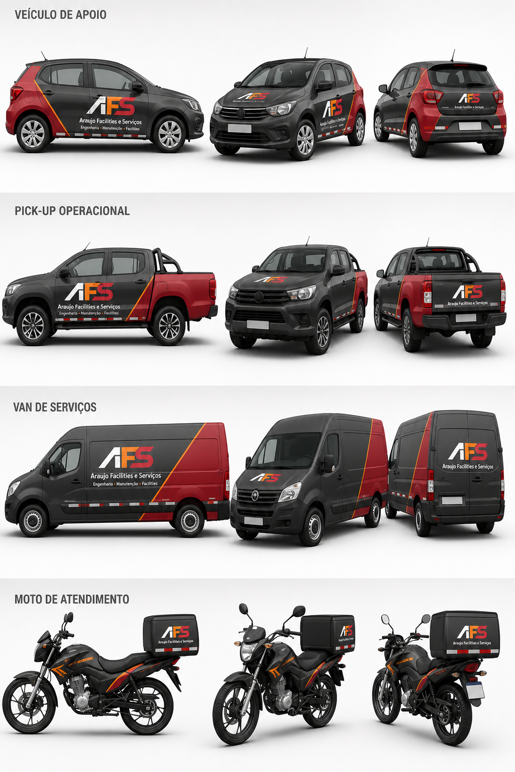 Veículos leves, pickup, van e moto AFS